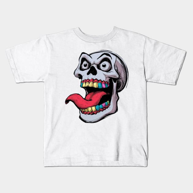 💀 Rainbow Chompers 💀 Kids T-Shirt by INLE Designs